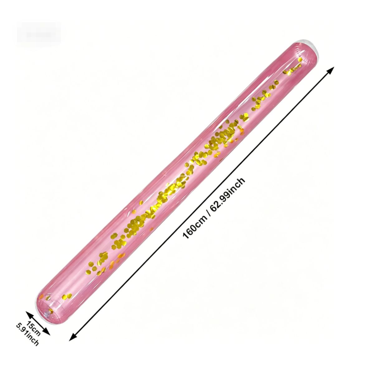 Glitter-Filled Inflatable Pool Noodle Float - Pink