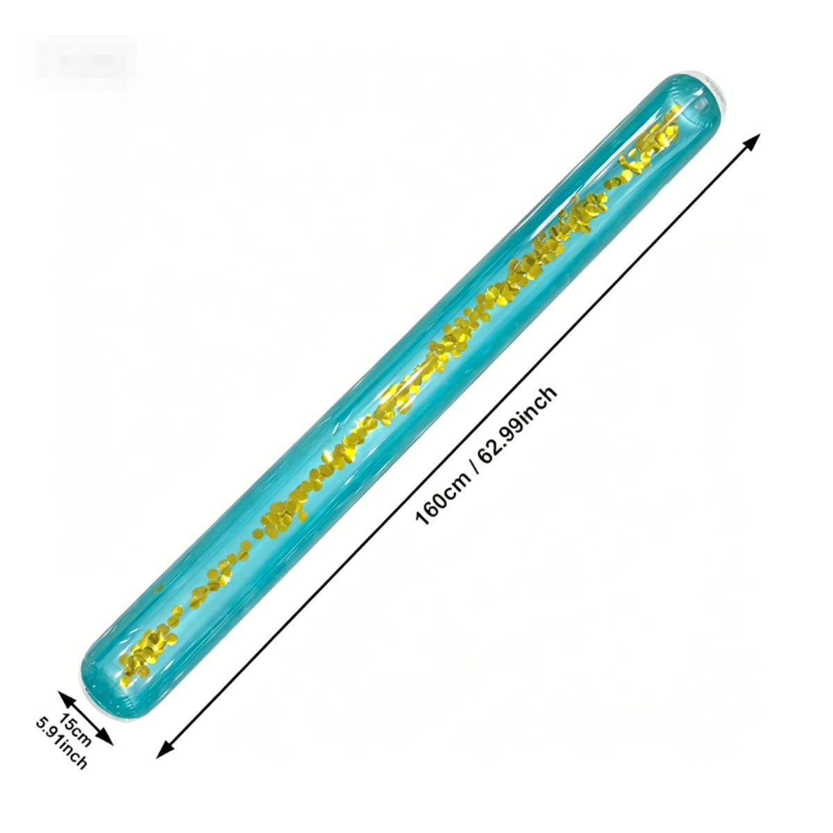 Glitter-Filled Inflatable Pool Noodle Float - Blue