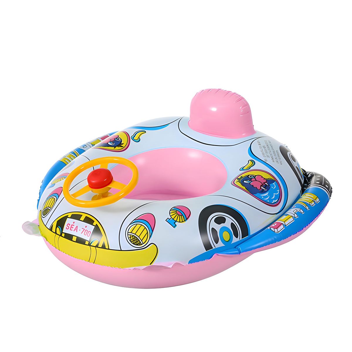 Kids Race Car Inflatable Swim Seat - Style 2-Pink