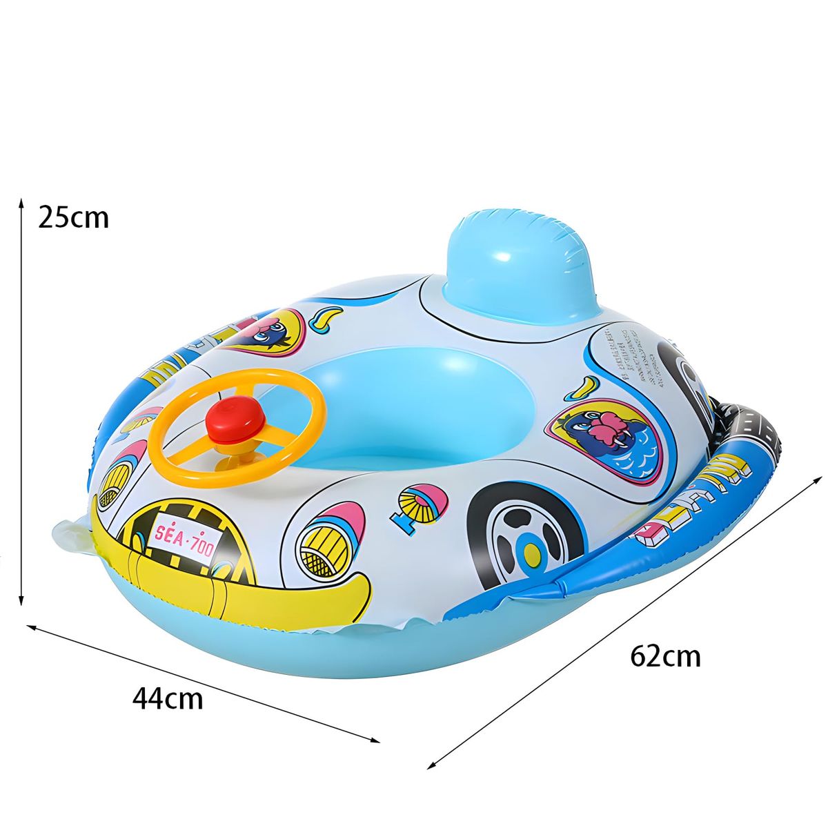 Kids Race Car Inflatable Swim Seat - Style 2-Blue