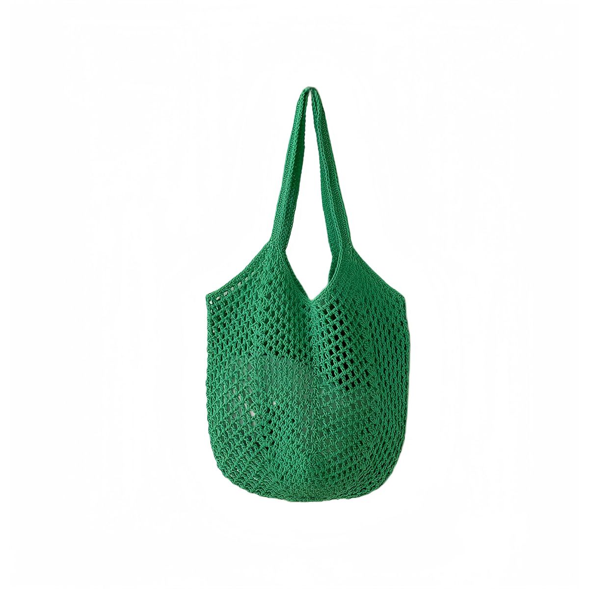Boho Woven Shoulder Bag - Green