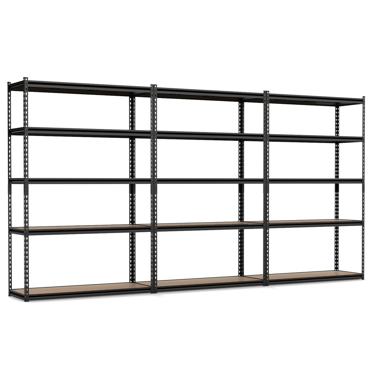 5-Tier Garage Shelving Unit (1- to 4-Pack) - Black-3