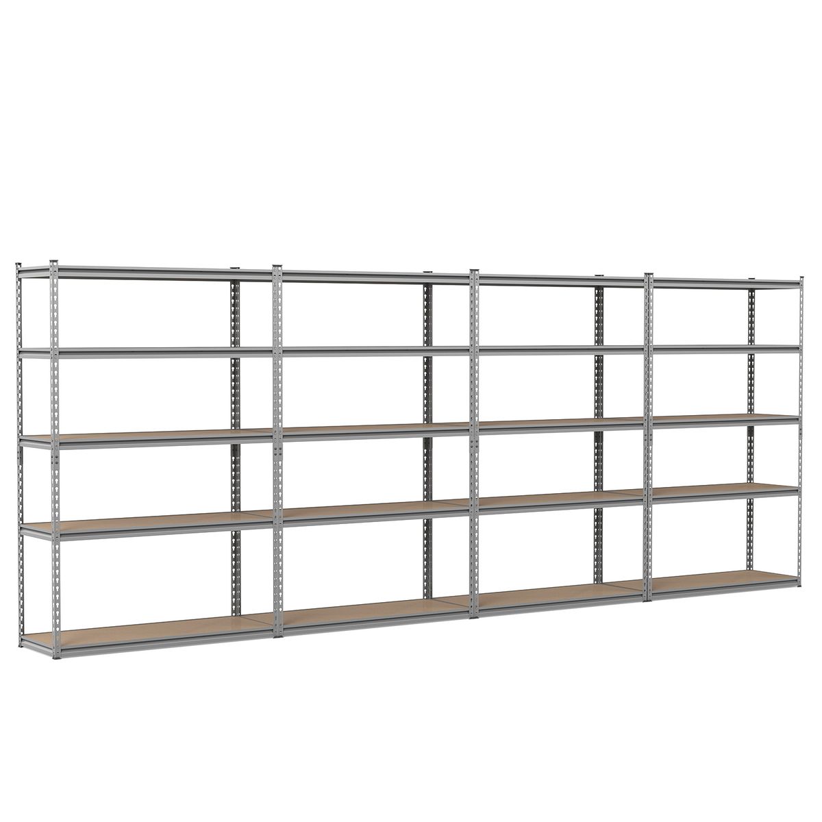 5-Tier Garage Shelving Unit (1- to 4-Pack) - Gray-4