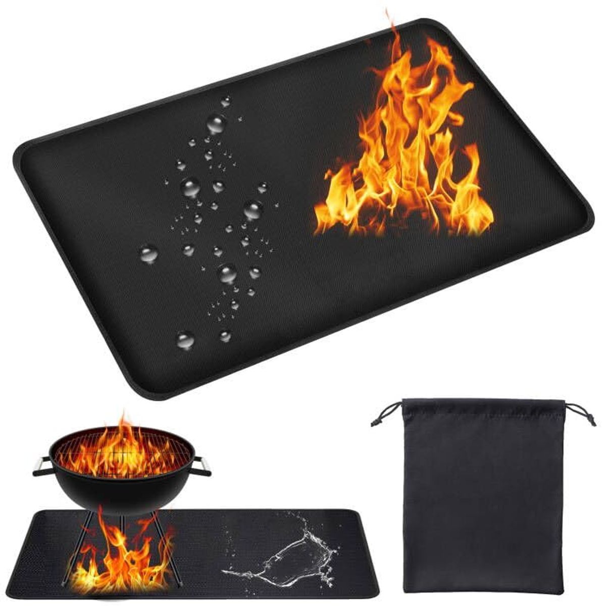 Fire-Resistant Grill Mat - 0.5mm*60*40cm