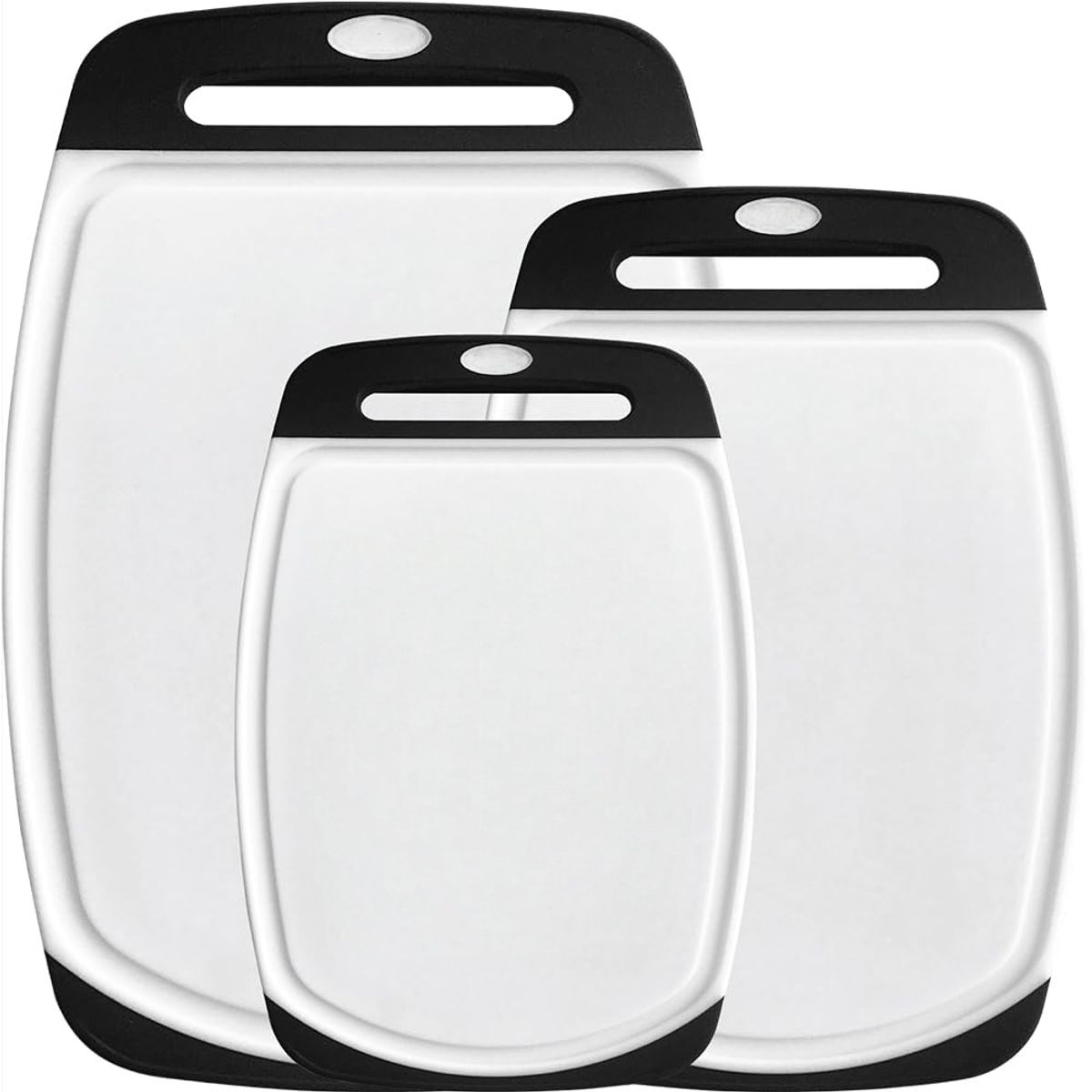 Non-Slip Plastic Double Sided Cutting Board - 3 Pack(S,M,L)