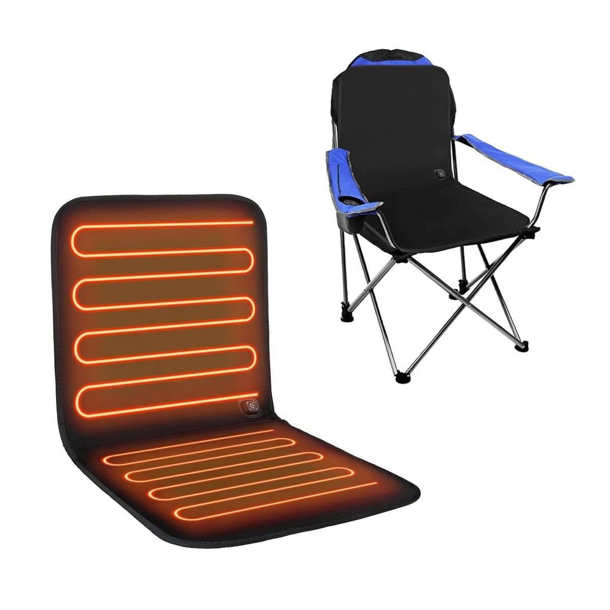 USB Heated Seat Cushion (Requires Power Bank) - Black