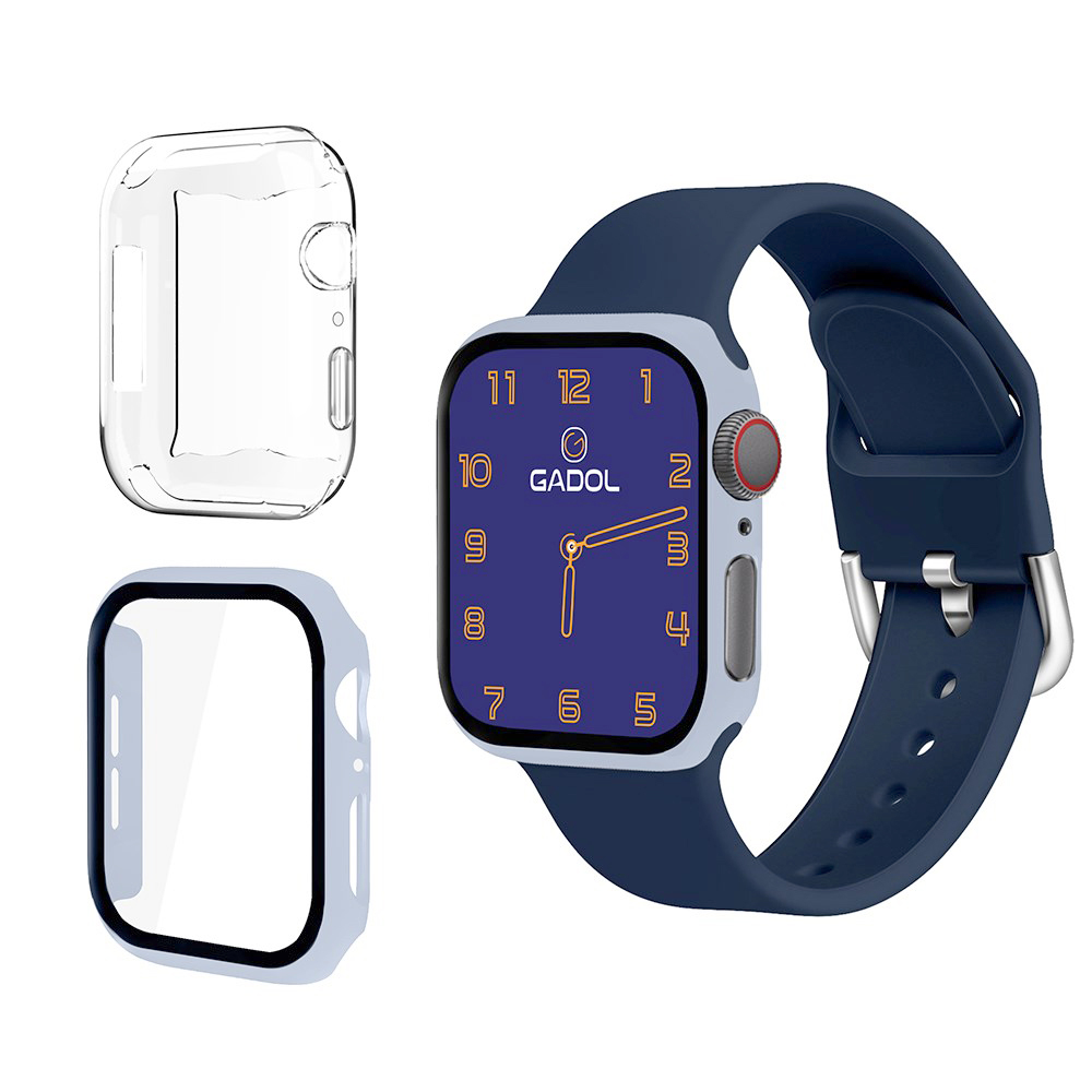 Waloo Electroplate Case for Apple Watch (2-Pack) - 38MM-Light Blue