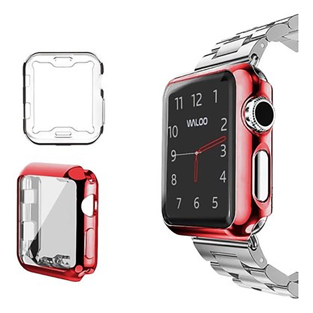 Waloo Electroplate Case for Apple Watch (2-Pack) - 40MM-Red