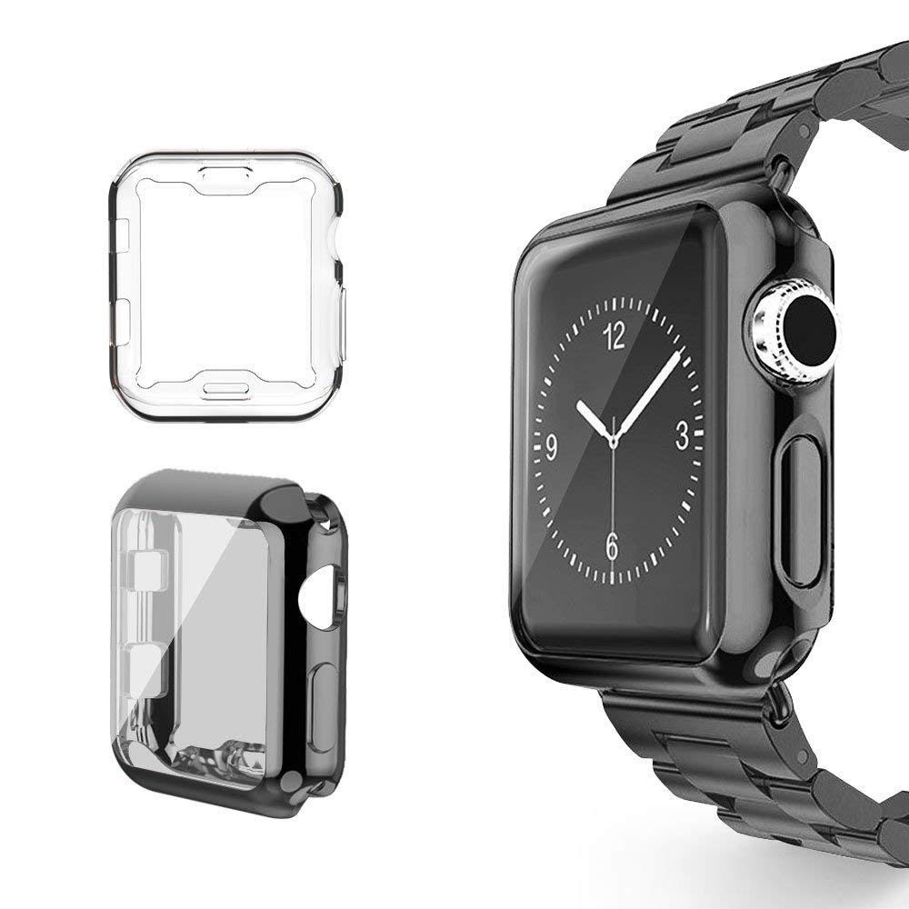 Waloo Electroplate Case for Apple Watch (2-Pack) - 42MM-Black