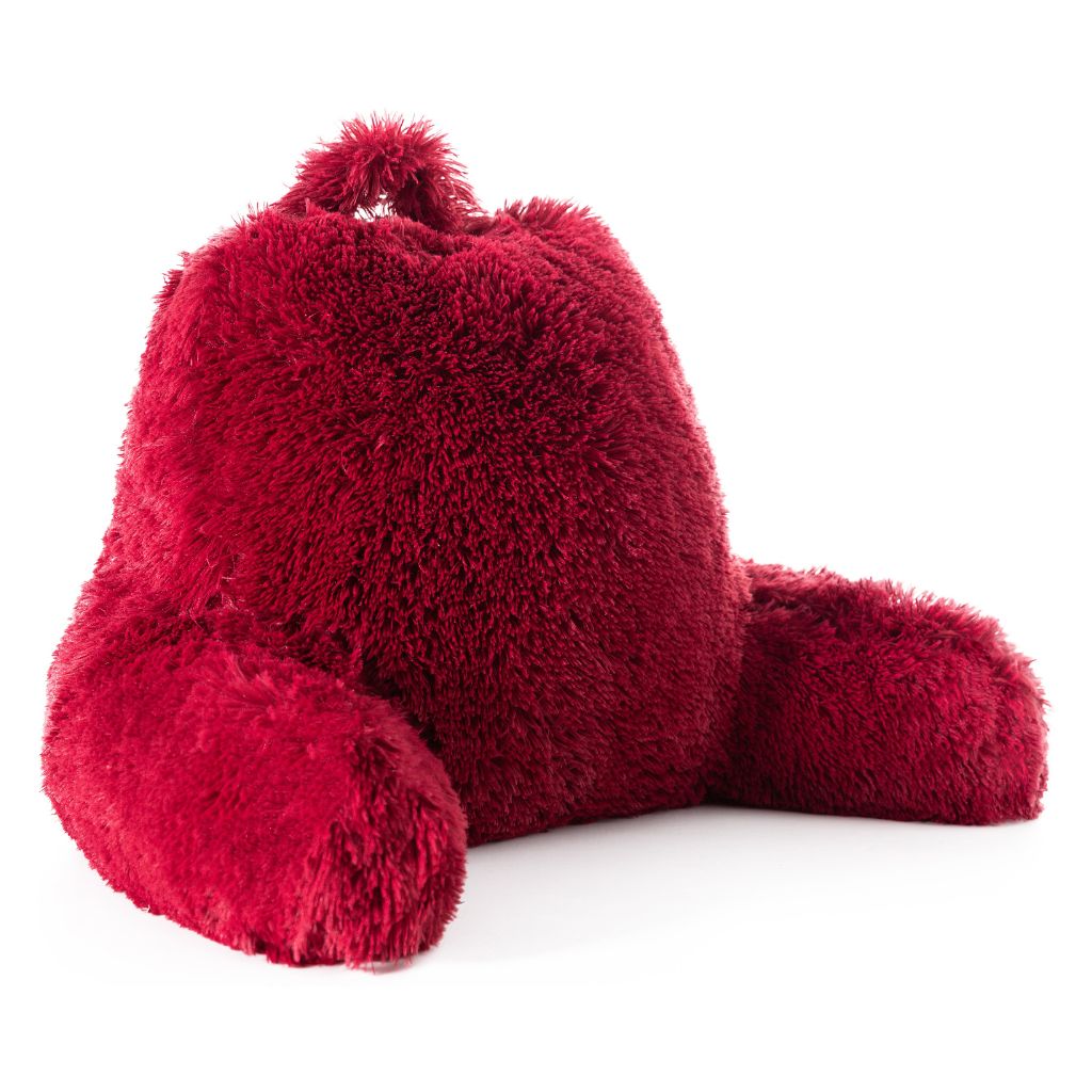 Cheer Collection&reg; Shaggy Hair TV and Reading Pillow - Maroon