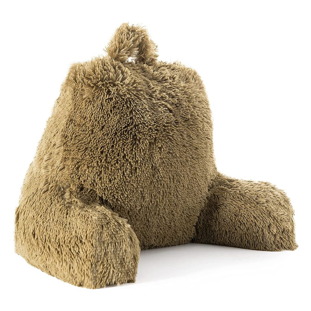 Cheer Collection&reg; Shaggy Hair TV and Reading Pillow - Gold