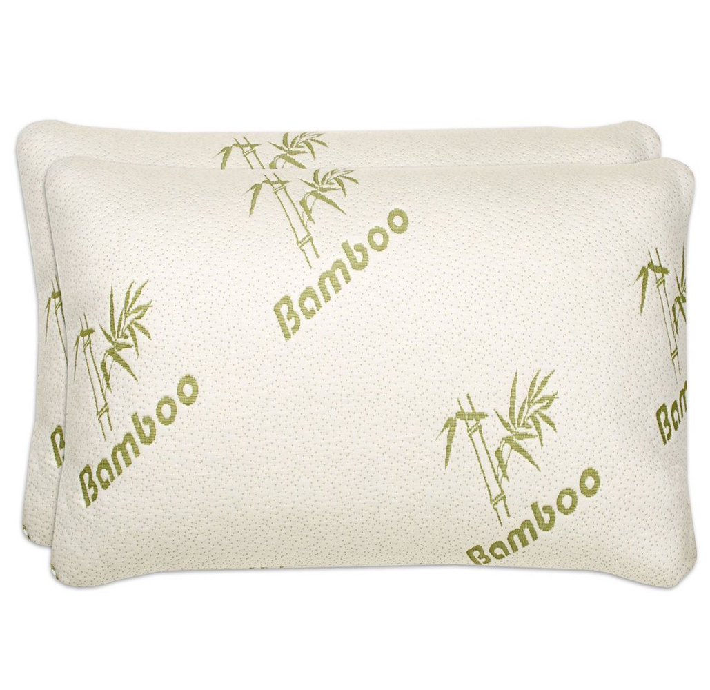 Bamboo Comfort&reg; Bamboo Memory Foam Pillow - Bamboo Pillow - Queen 2 Pack