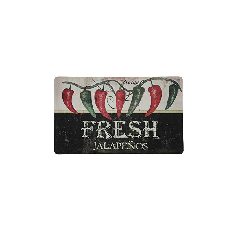 Anti-Fatigue Cushioned Kitchen Mat (2-Pack) - Jalapenos