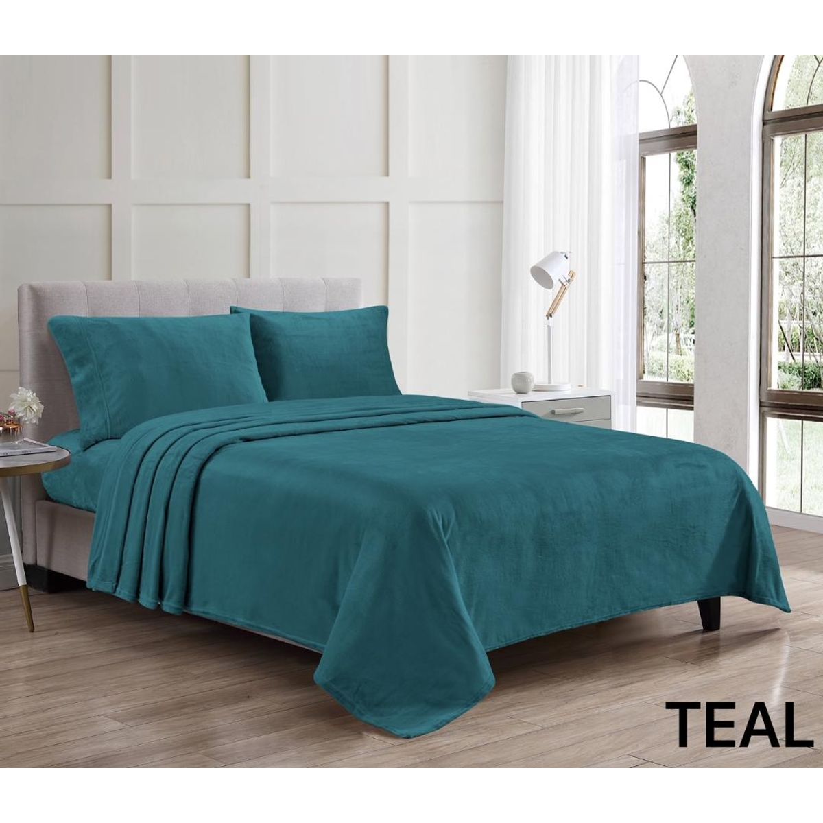 Noble House™ Kansas Fitted Sheet and Pillowcase Set - KING-Kansas-Sheet Set-GREEN