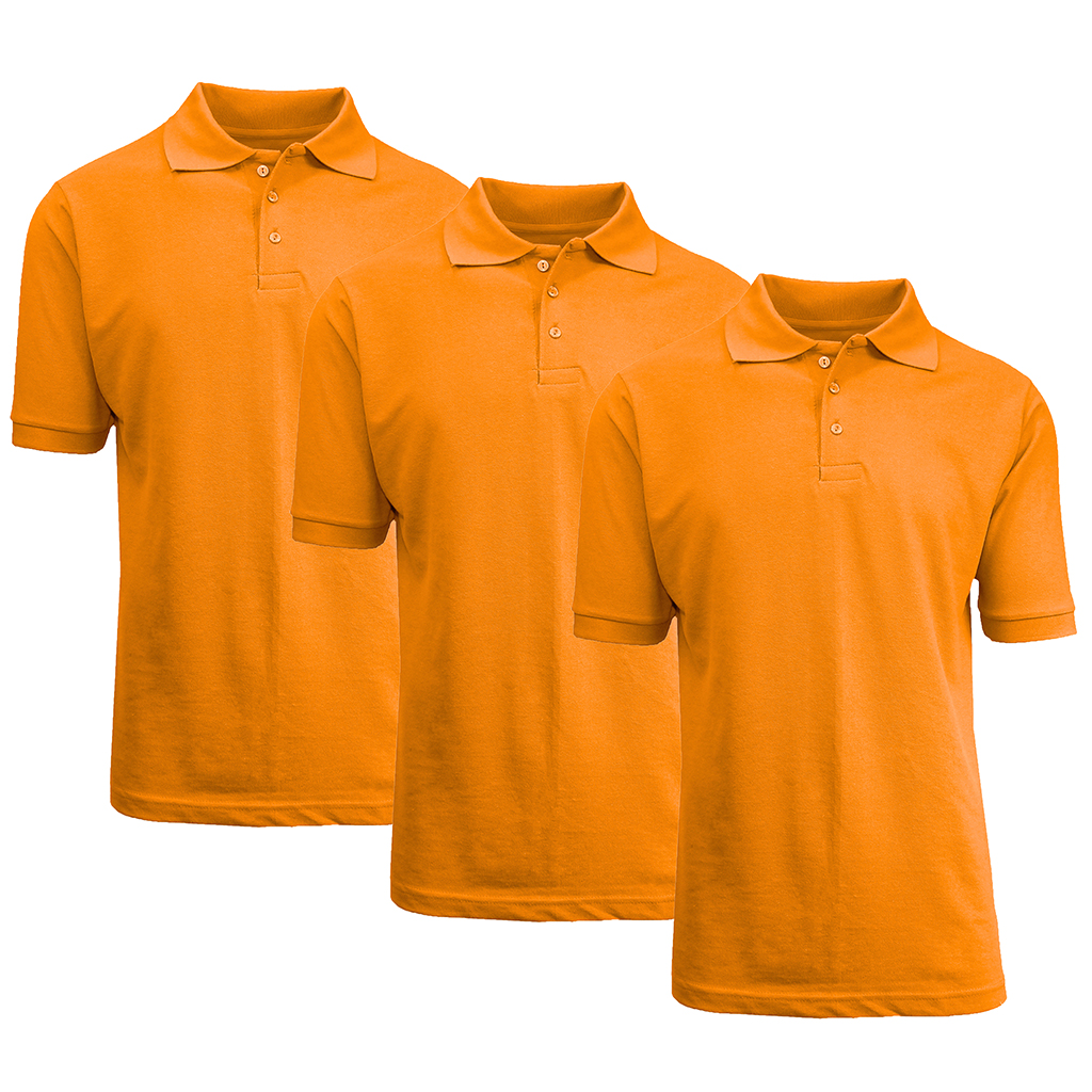 Boys' School Uniform Polo (3-Pack) - XBE-63-OR-OR-OR/14