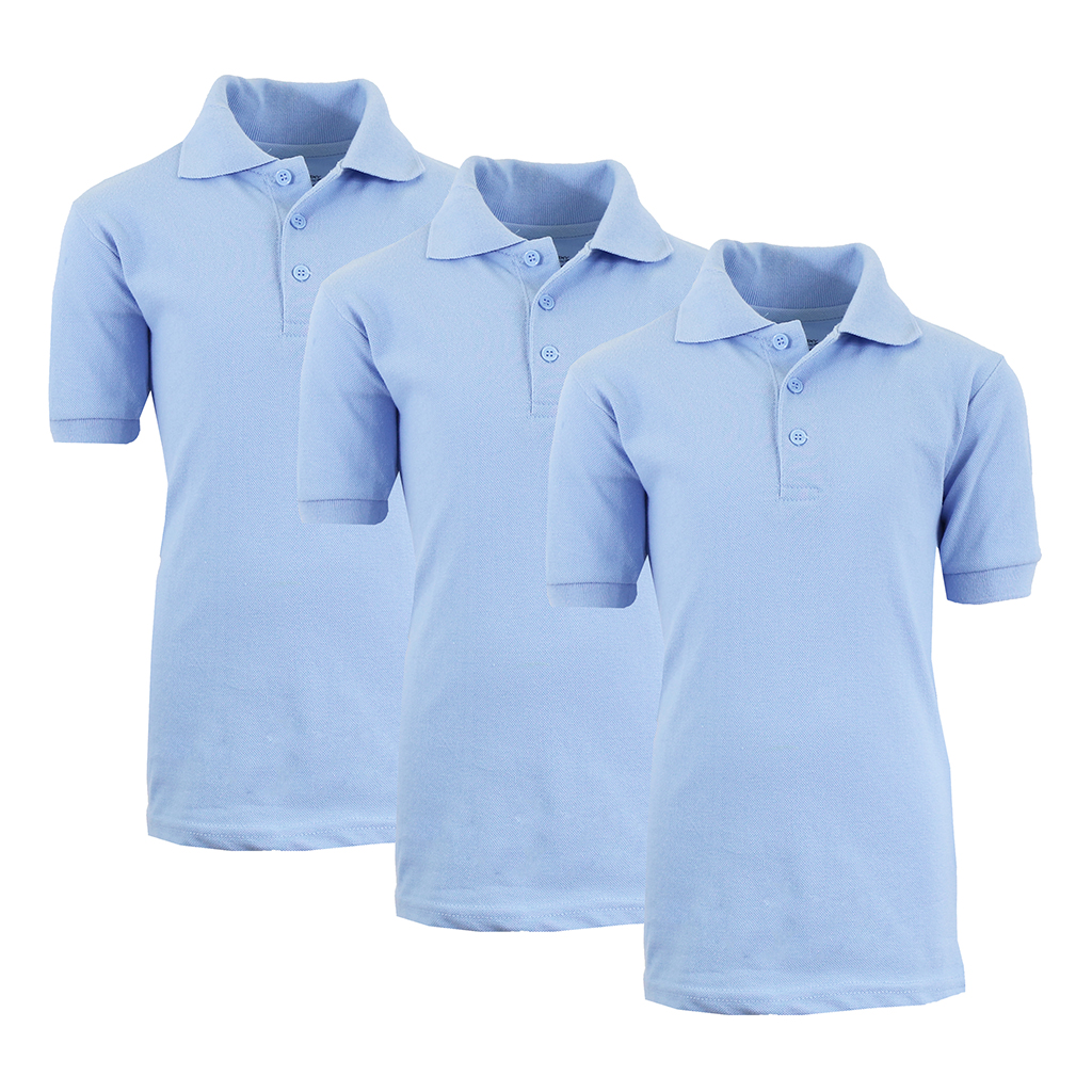 Boys' School Uniform Polo (3-Pack) - XBE-83-B-B-B/10