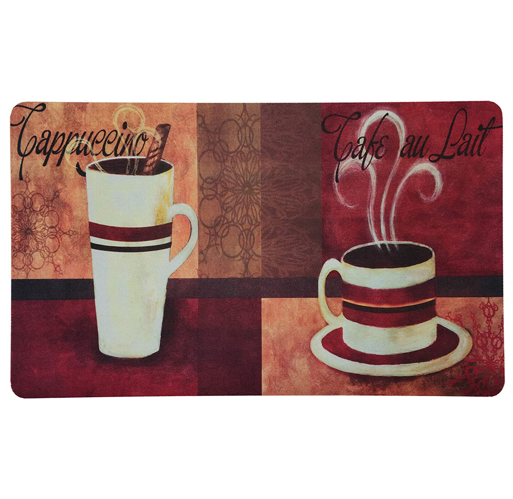 Anti-Fatigue Cushioned Kitchen Mat (2-Pack) - Cafe Moderno Dahlia