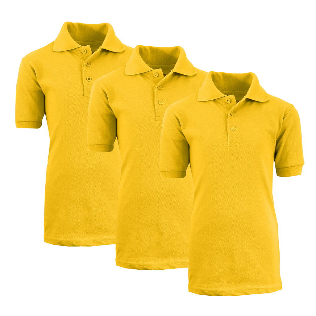 Boys' School Uniform Polo (3-Pack) - XBE-89-GD-GD-GD/8