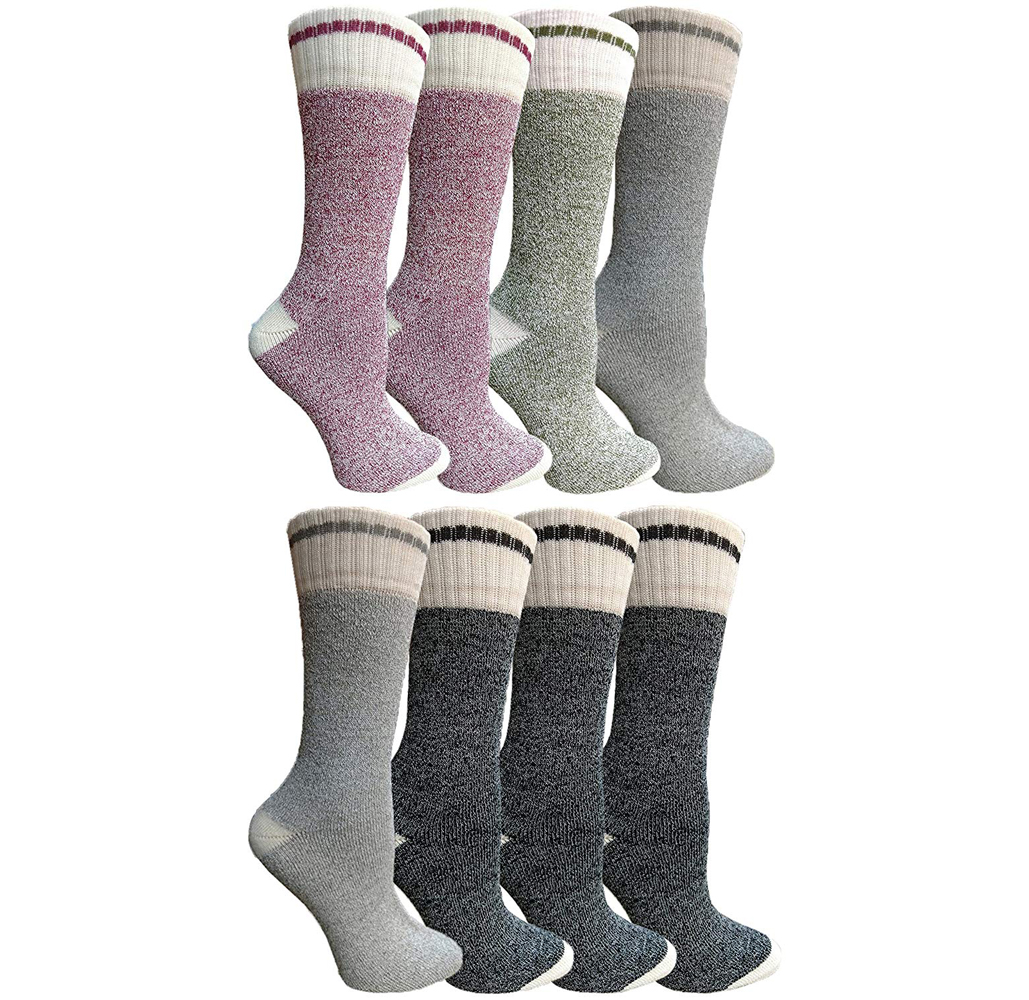 Women’s Thermal Moisture-Wicking Tube Socks (8-Pairs) - Style 2