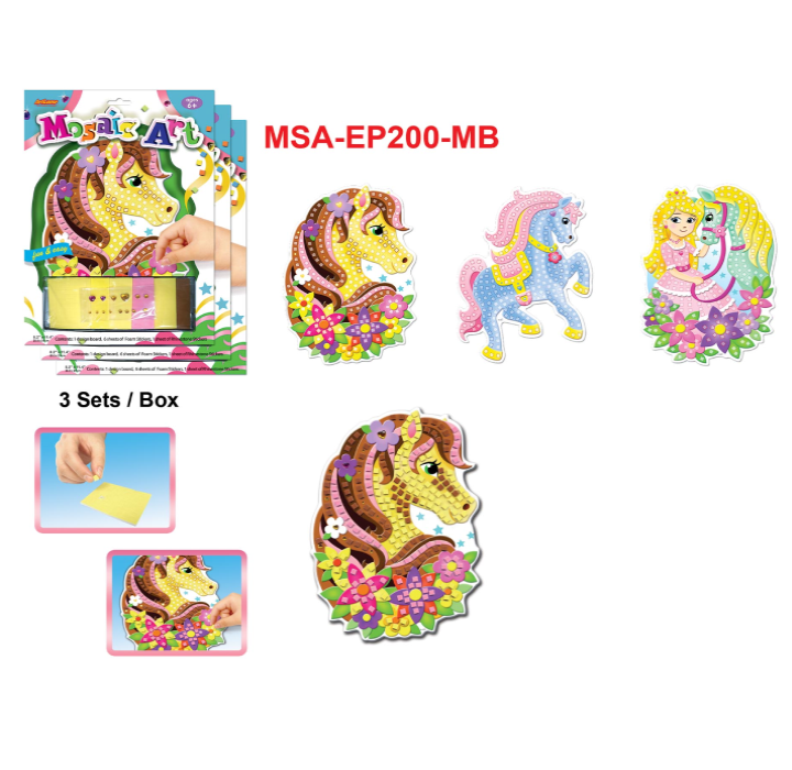 Artlover Mosaic Art Kits (Set of 3) - Horses
