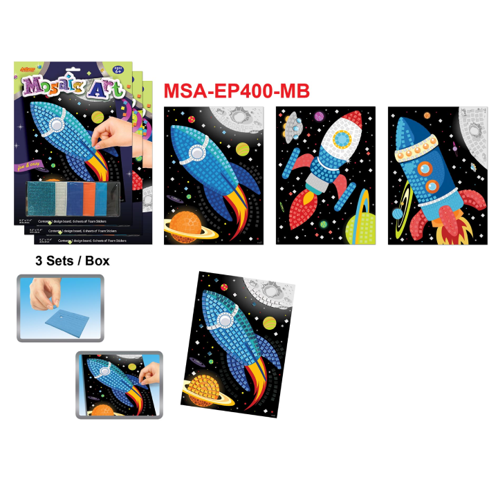 Artlover Mosaic Art Kits (Set of 3) - Rockets