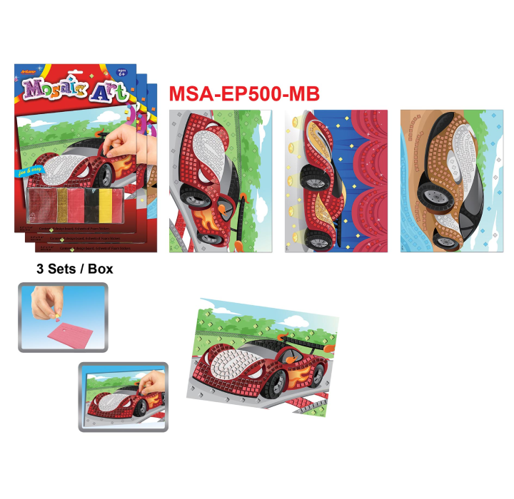 Artlover Mosaic Art Kits (Set of 3) - Cars