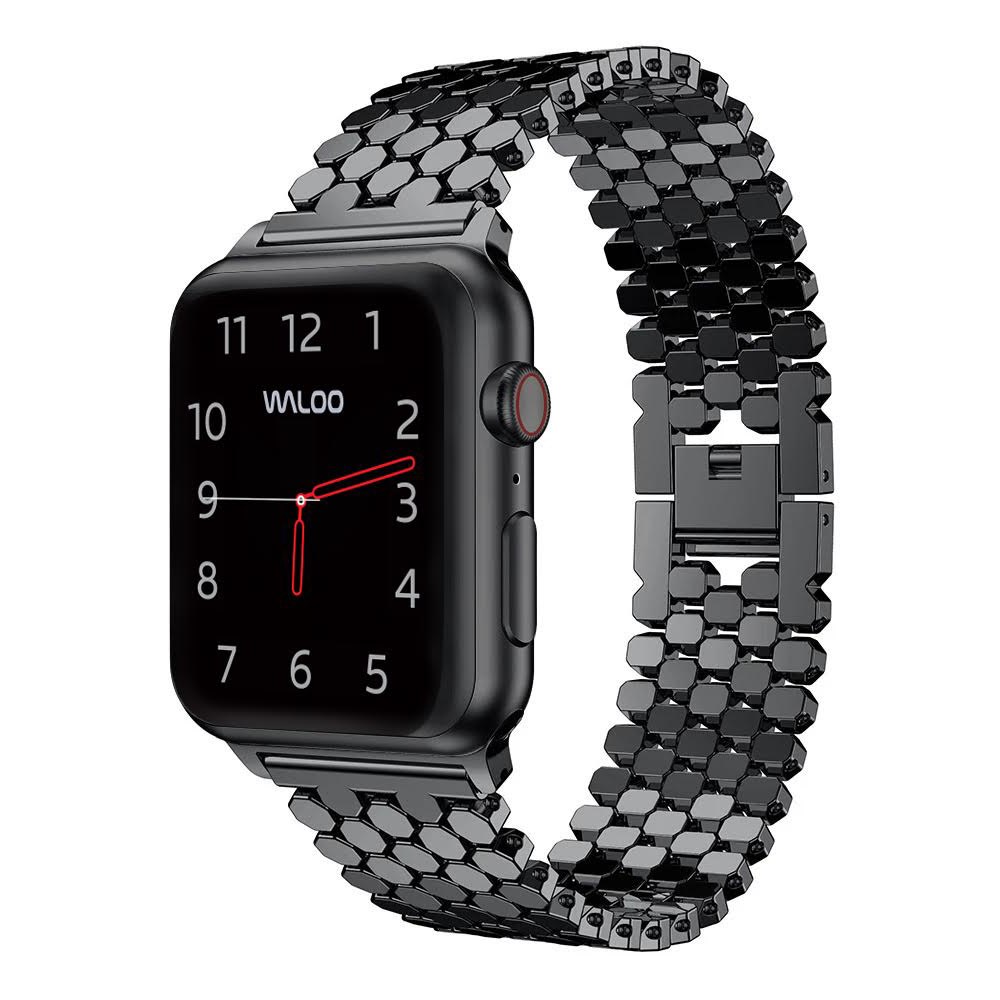 Waloo® Honeycomb Style Band for Apple Watch - 42/44/45mm-Black