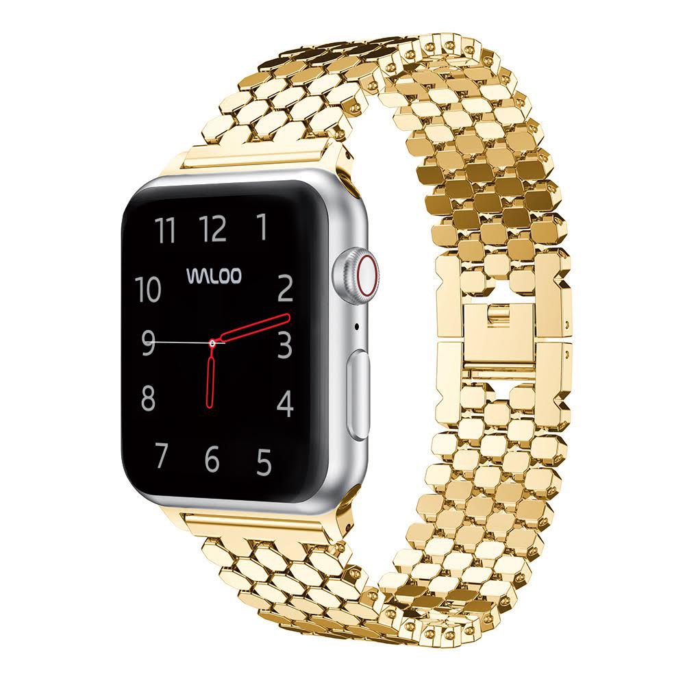 Waloo® Honeycomb Style Band for Apple Watch - 42/44/45mm-Gold