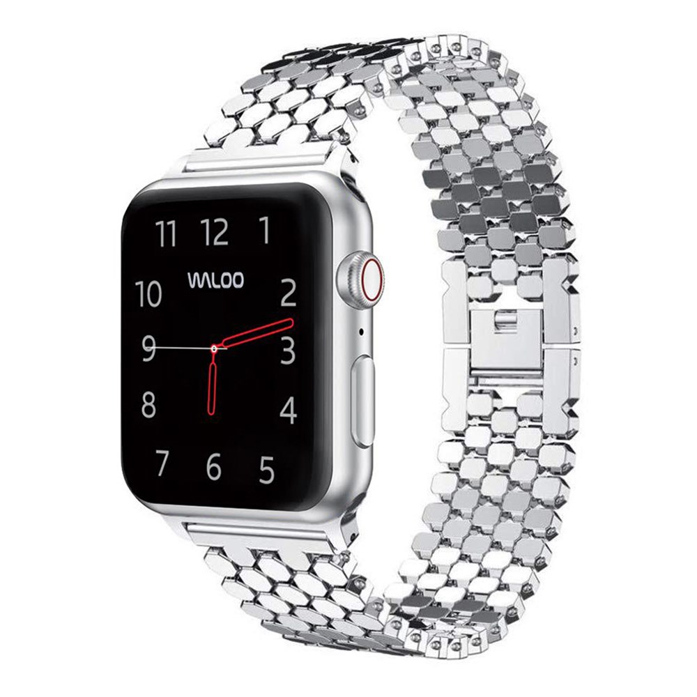 Waloo® Honeycomb Style Band for Apple Watch - 42/44/45mm-Silver