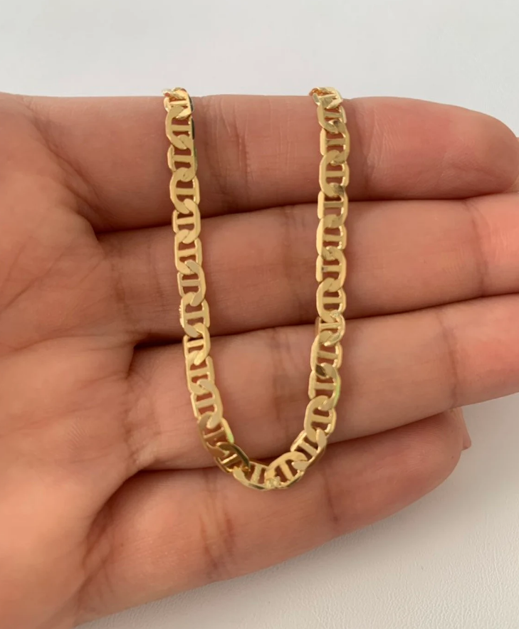 14K White or Yellow Gold Plated Bracelet - Mariner Bracelet