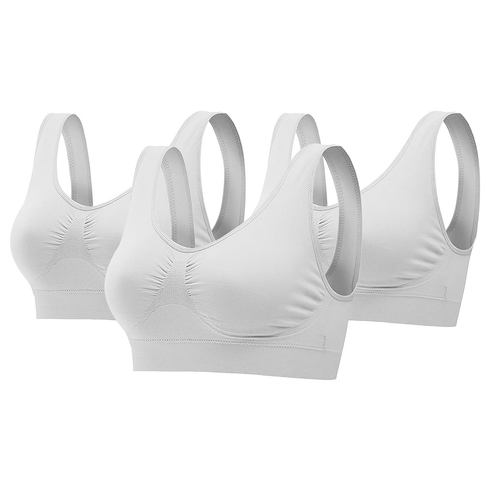 N'Polar™ Sport Bras (3-Pack) - NPolar 3 Pack Sport Bras WHT S