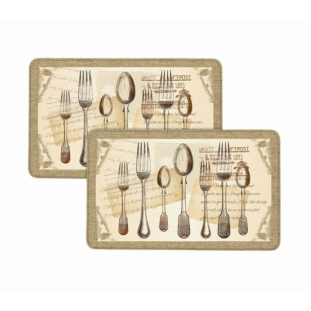 Bibb Home® Anti-Fatigue Cushioned Kitchen Mat (1 or 2-Pack) - Forks - 1-Pack
