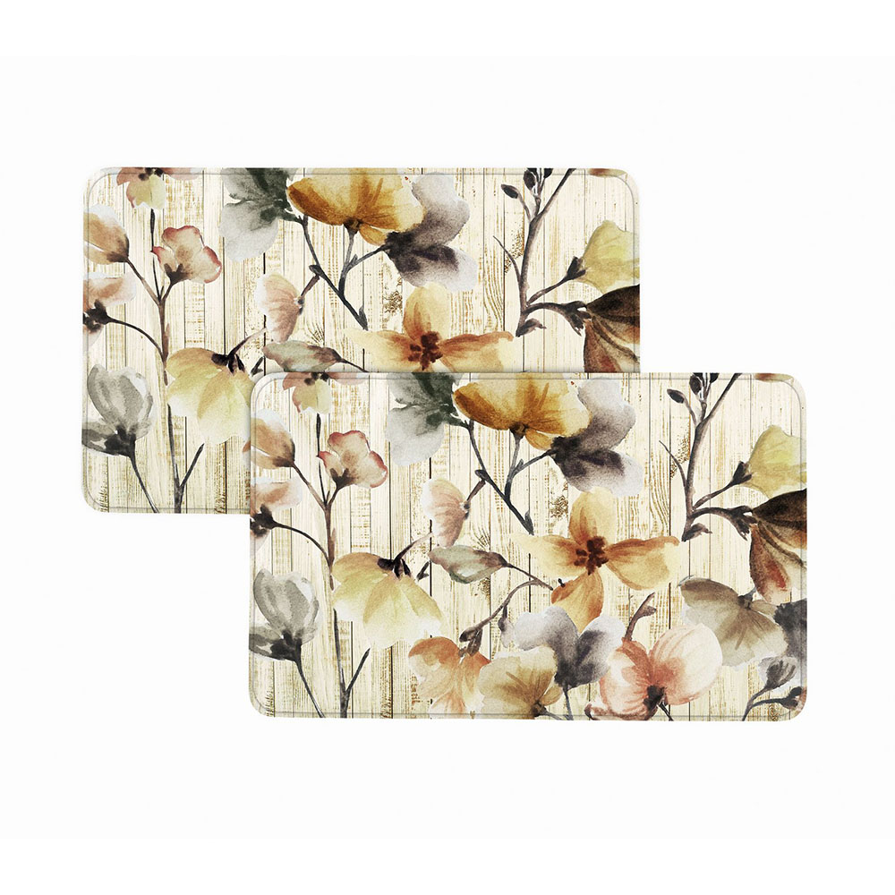 Bibb Home® Anti-Fatigue Cushioned Kitchen Mat (1 or 2-Pack) - Flower - 1-Pack