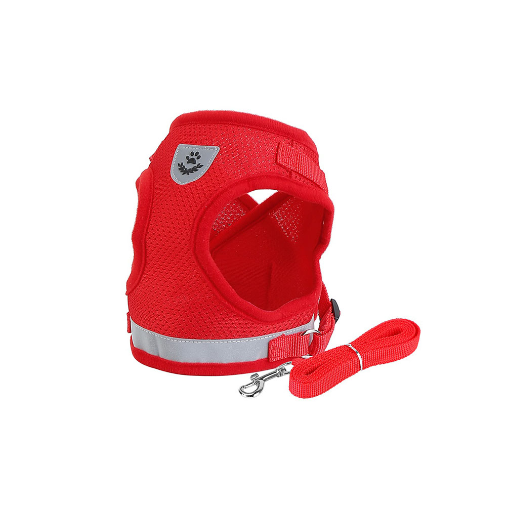 PetLuv&trade; Mesh Harness Dog Leash Set - PetLuv Mesh Harness Dog Leash Set RED L