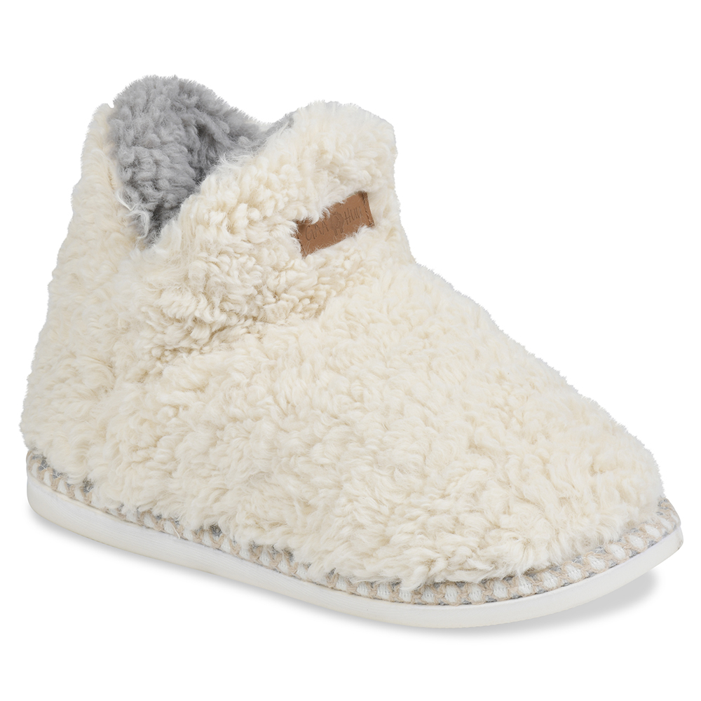 Women's Berber Slip-on Slipper Boot - natural medium