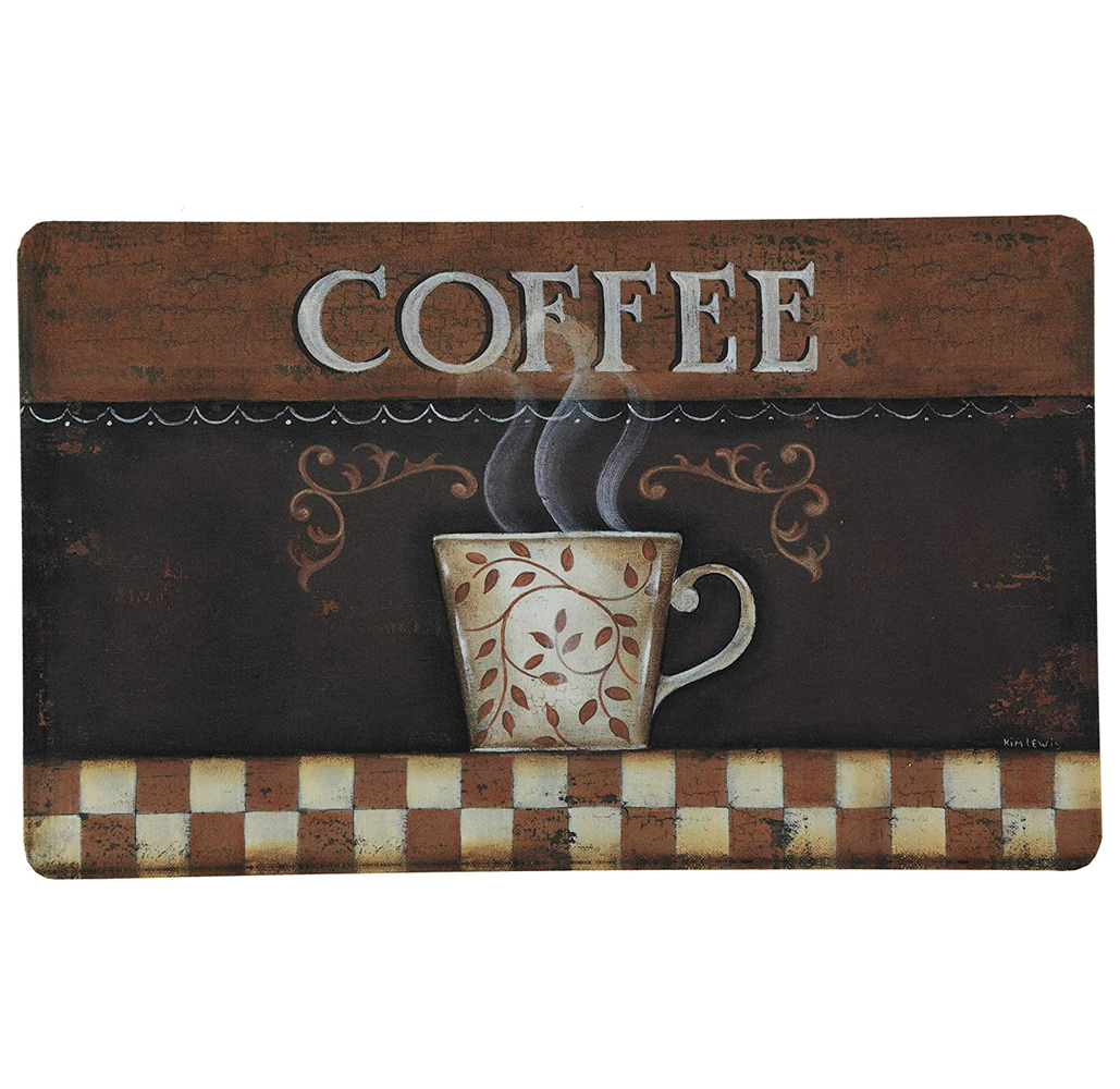 Anti-Fatigue Cushioned Kitchen Mat (2-Pack) - Vintage Coffee