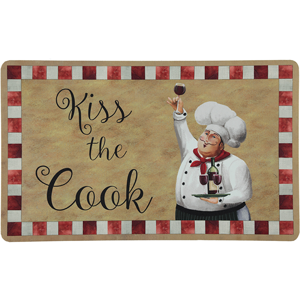Anti-Fatigue Cushioned Kitchen Mat (2-Pack) - Kiss the Cook