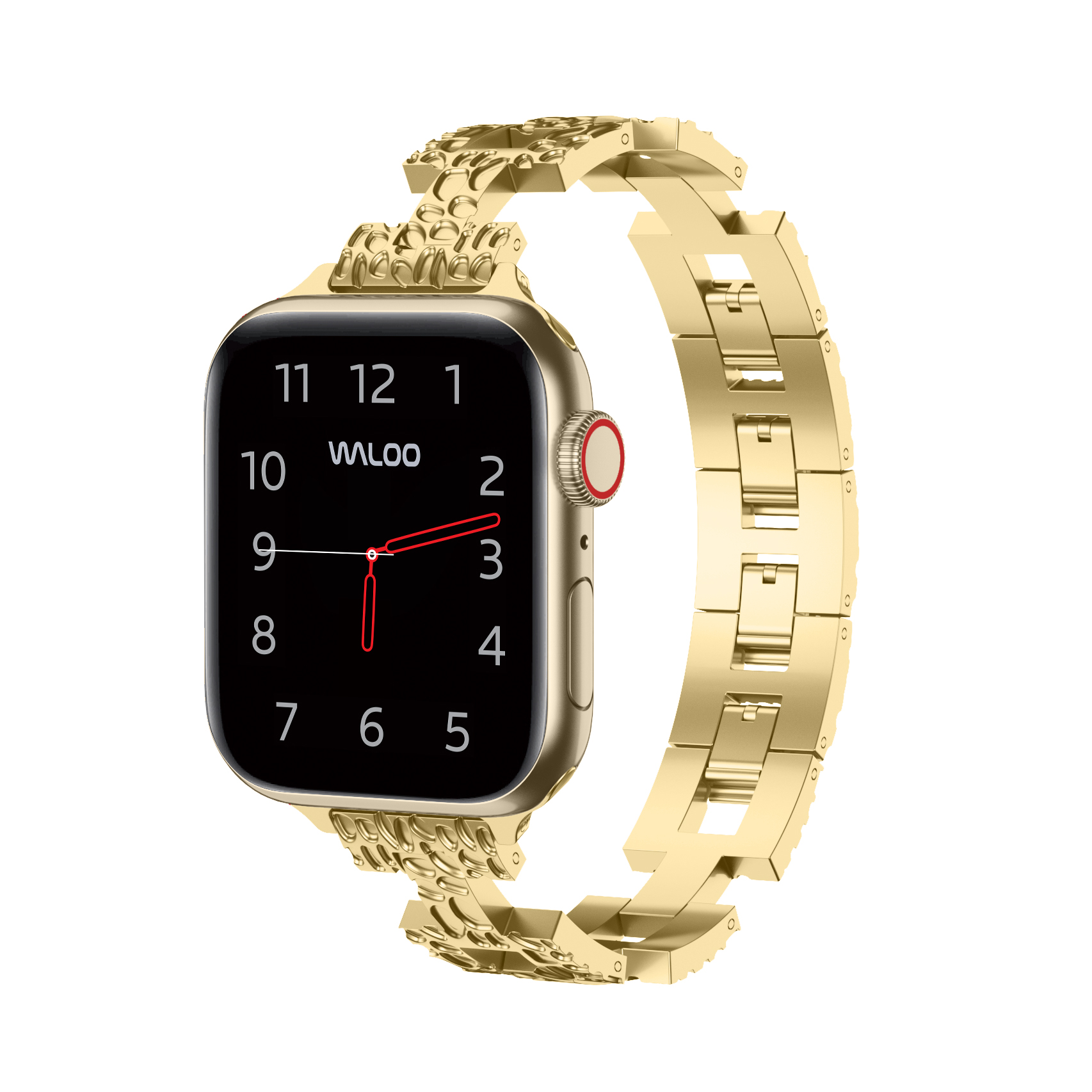 Pebble Styled Watch Band for Apple Watch - Gold 42/44/45MM