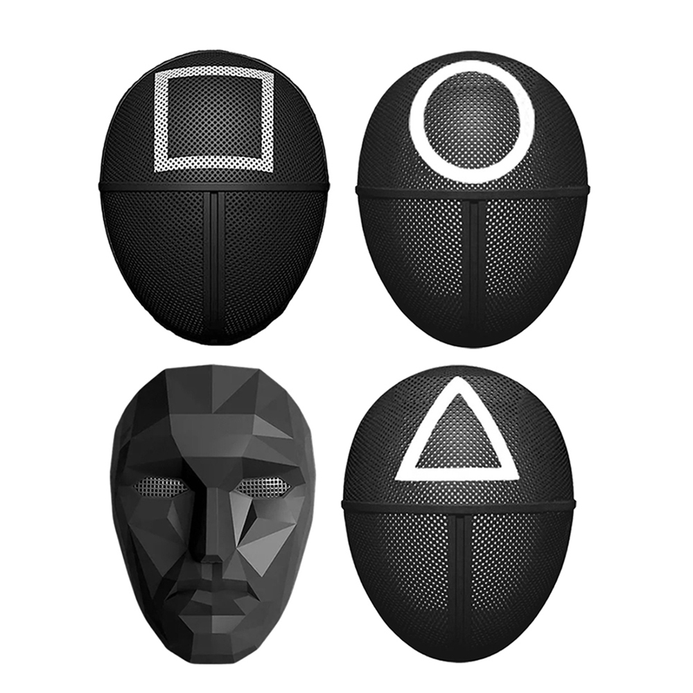 Squid Game Masquerade Cosplay Face Mask (4-Pack) - Bundle