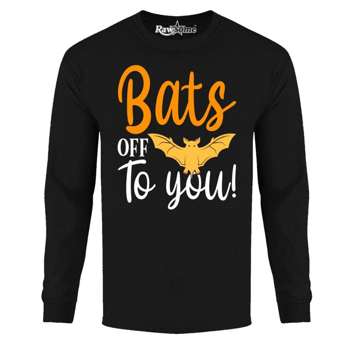 Men's Creepy Halloween Long Sleeve Shirt - Small - Bats Off to You