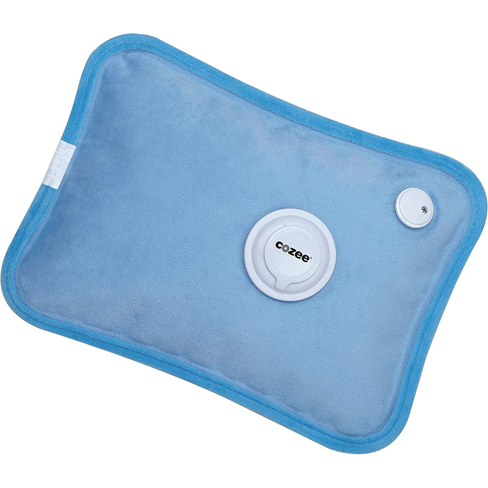 Cozee® Rechargeable Hot Water Bottle for Pain Relief & Staying Warm - CozeeWaterBottle-Blue