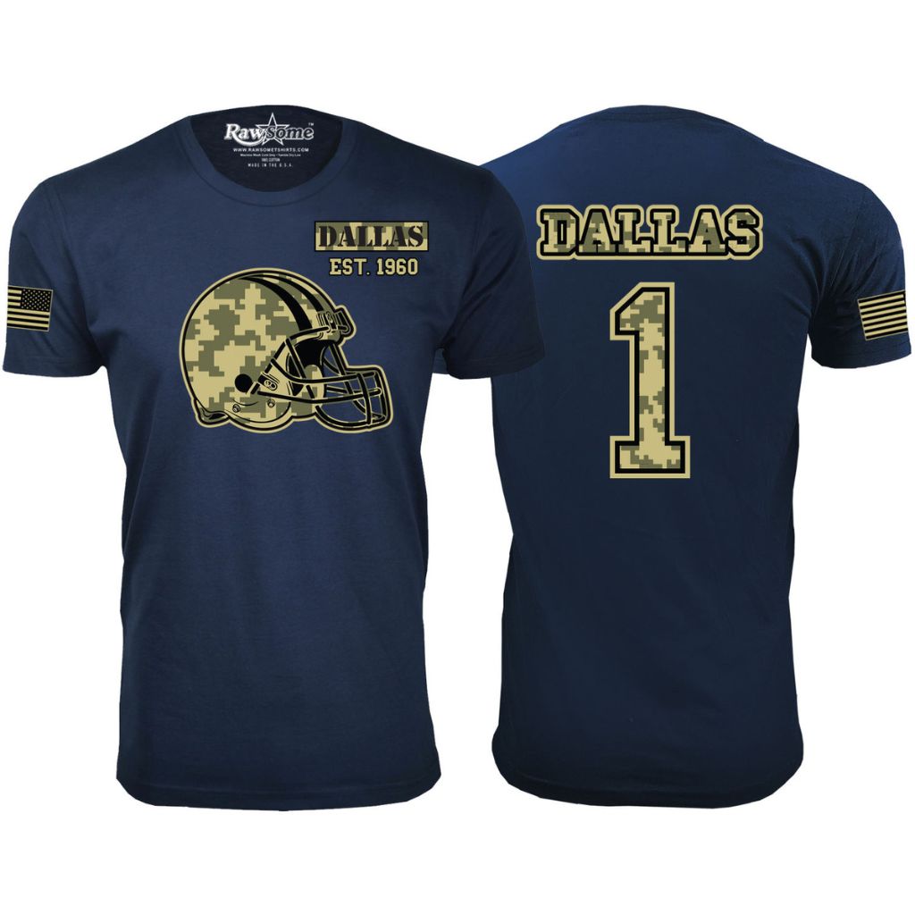 Men's Ultimate Camo Football Team Color T-Shirt - Small - Dallas
