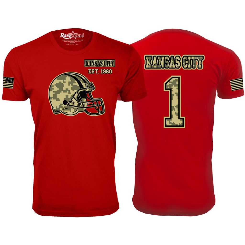 Men's Ultimate Camo Football Team Color T-Shirt - Small - Kansas City