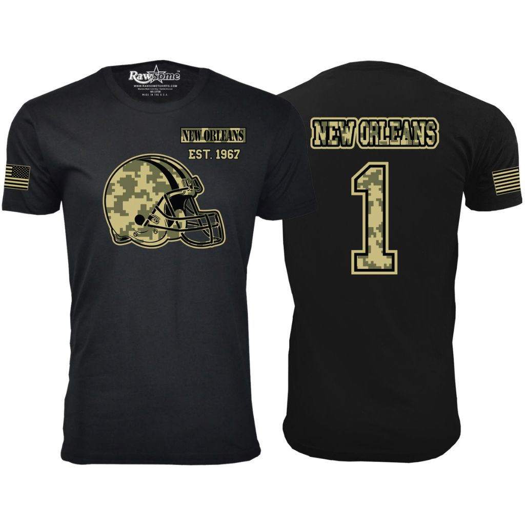 Men's Ultimate Camo Football Team Color T-Shirt - Small - New Orleans