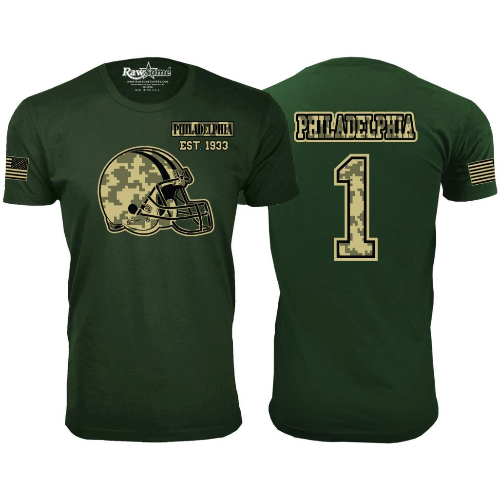 Men's Ultimate Camo Football Team Color T-Shirt - Small - Philadelphia
