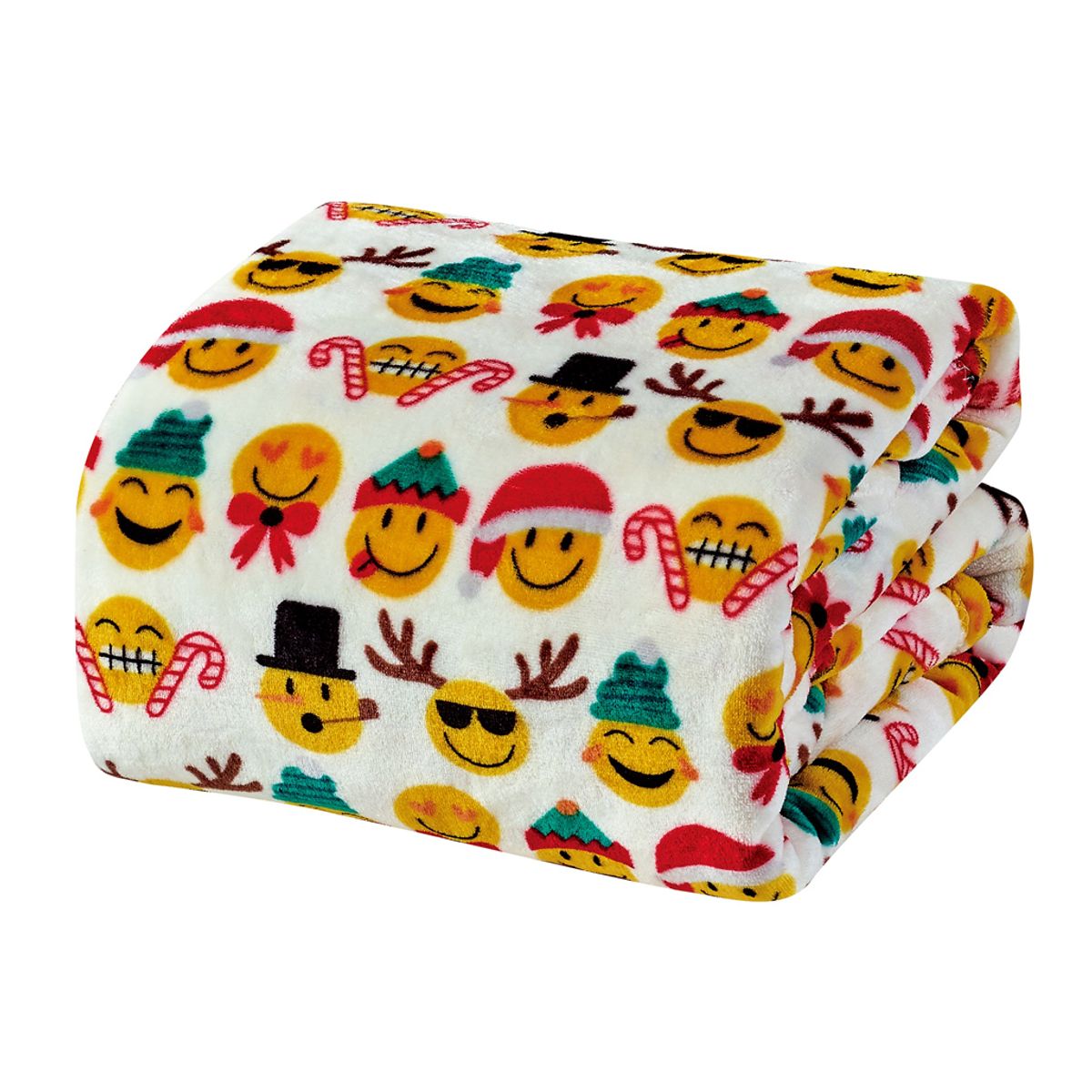 Noble House Soft Fleece Winter Holiday Throw Blanket - Holiday Smiles