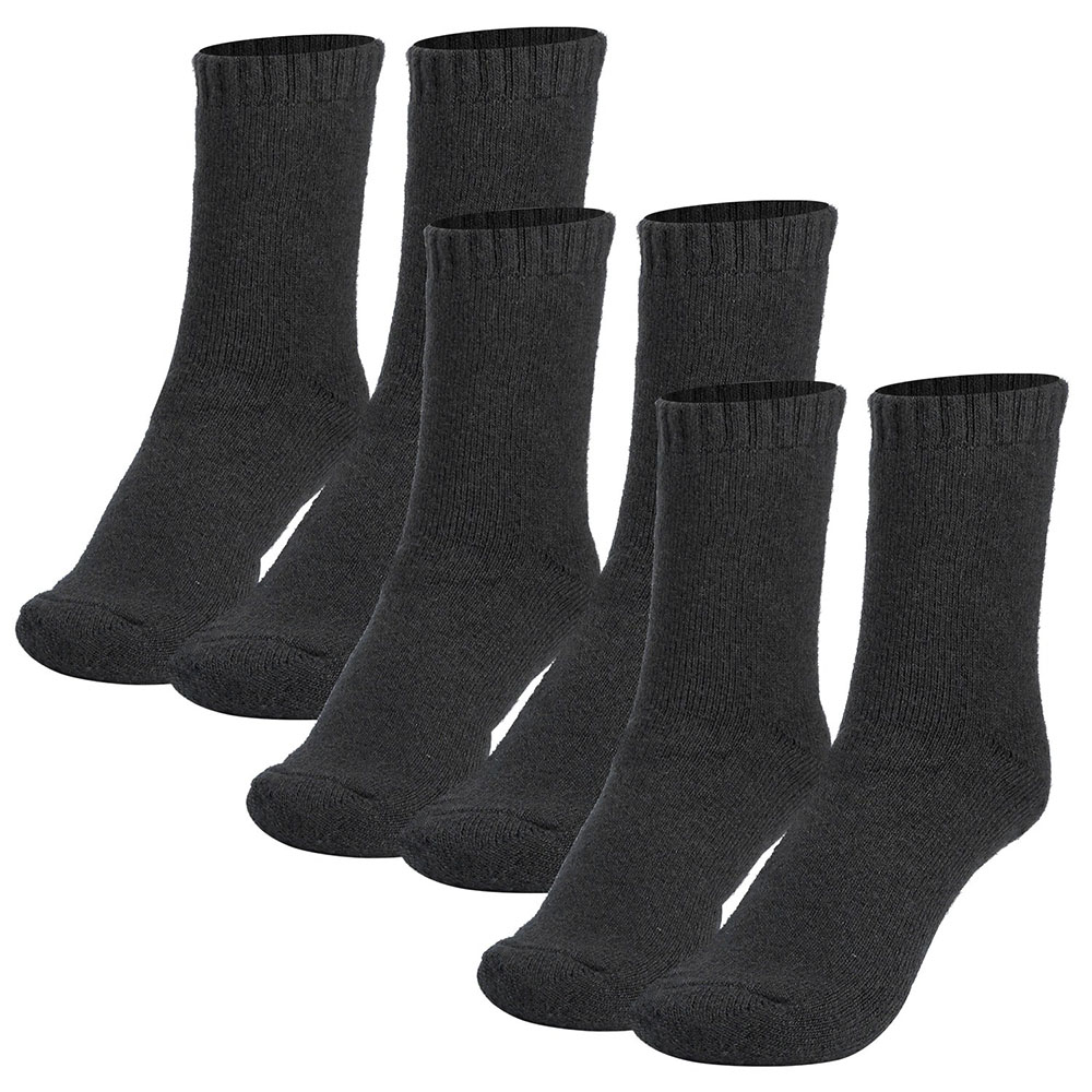 N'Polar™ Men's Wool Socks (3-Pairs) - N'POLAR 3 Pairs Mens Wool Socks DK GRY