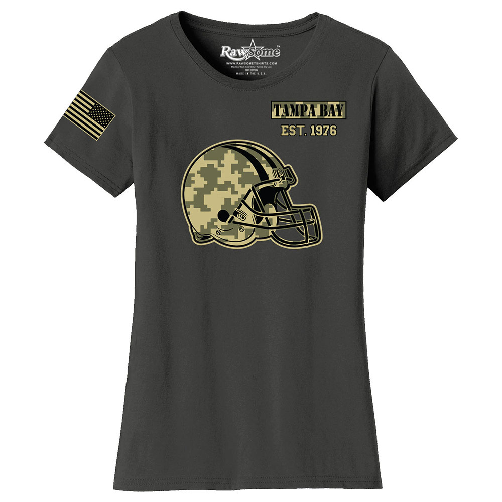 Women's Ultimate Camo Football Color T-Shirt - Tampa Bay - Charcoal / S