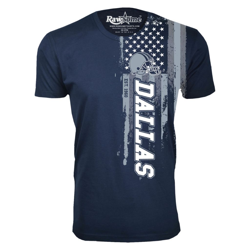 Men's Football USA Flag T-Shirt - Large - Dallas