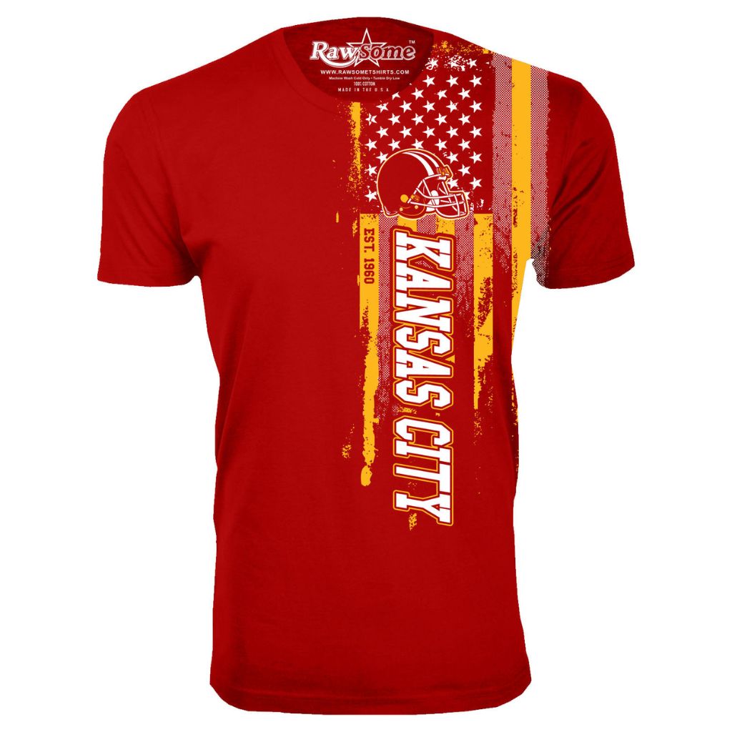 Men's Football USA Flag T-Shirt - Small - Kansas City
